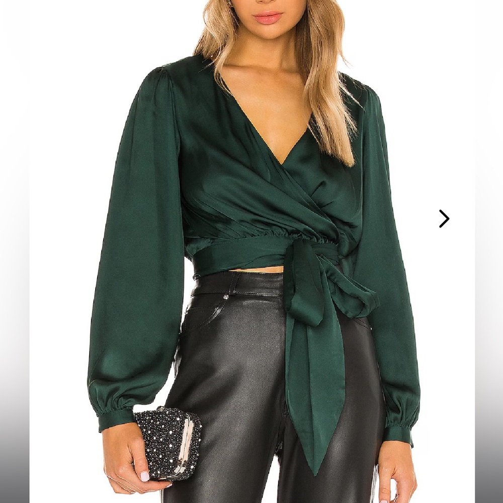 Lovers and Friends Emerald Wrap Top